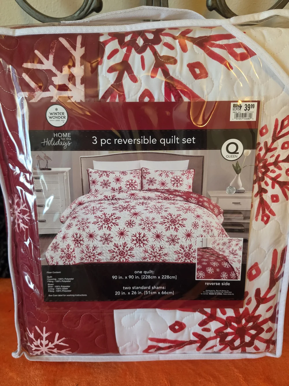 Winter wonder lane reversible quilt